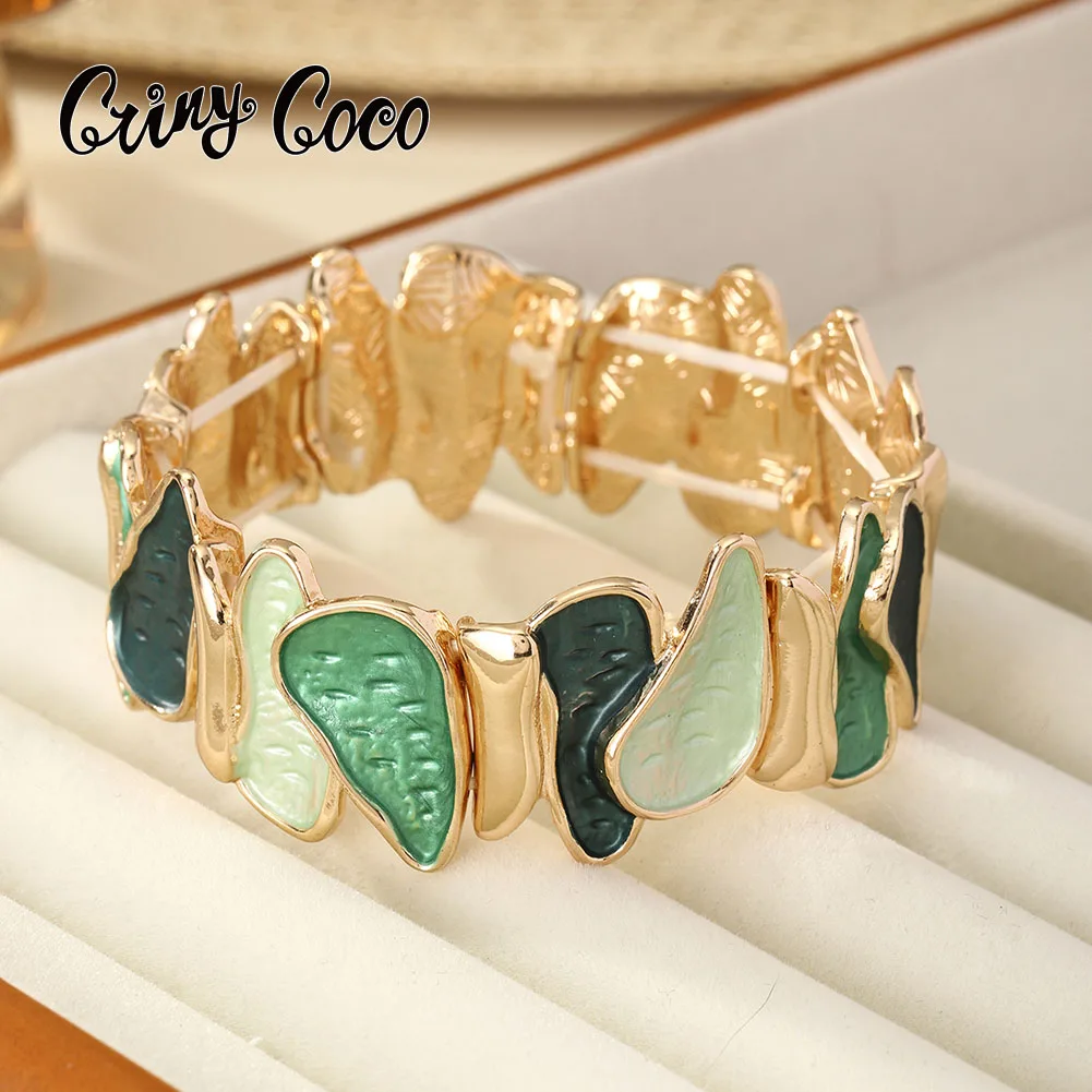 

Cring Coco Trendy Bracelet Foldable Stretchable Irregular Geometry Jewelry Bracelet Zinc Alloy Bracelet Valentine's Day Gift