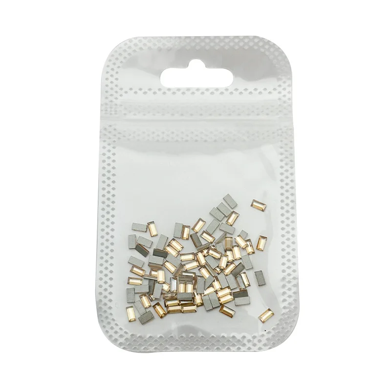 100 pezzi color champagne 3D flatback nail art strass accessori per manicure decor bellezza unghie decorazione forniture materiale