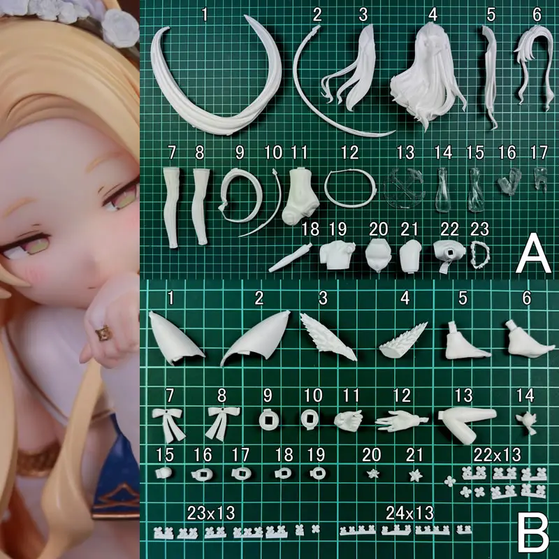 (In Stock) (W_5163) 1/7 Yurizono Seia Blue Archive Unpainted Unassembled WF2024S Anime GK Resin Model Kit