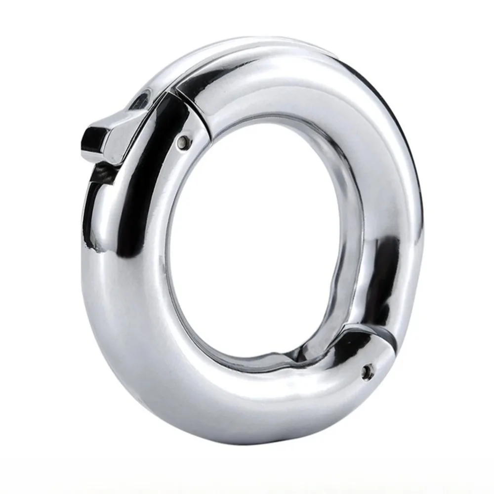 Metal Adjustable Size Ball Stretcher Silver Penis Ring Cock Weighted Exercise Scrotum Pendant Male Bondage Sex Toys Cockring