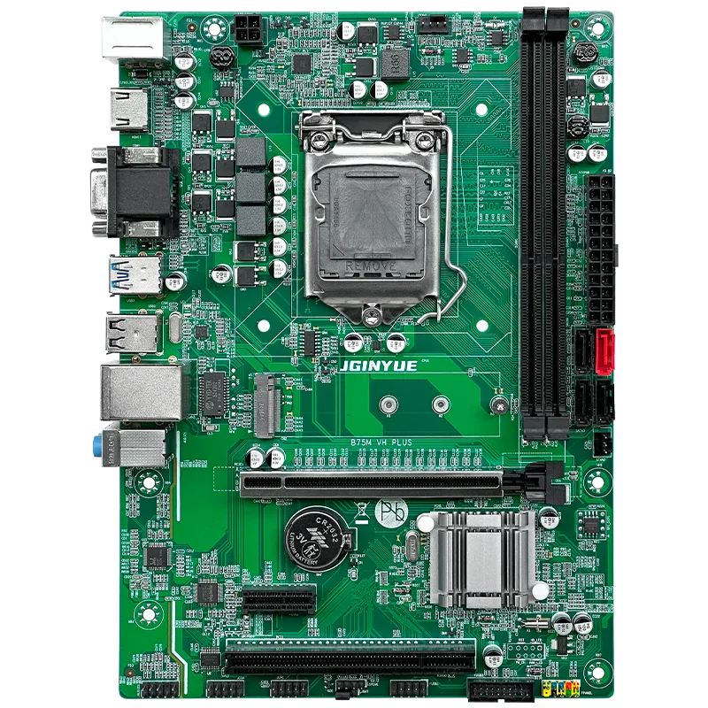 JGINYUE B75 LGA 1155 M-ATX Motherboard Intel i3 i5 i7 E3 CPU DDR3 1600MHz 16GB RAM M.2 NVME SATA USB 3.0 VGA HDMI B75M-VH PLUS