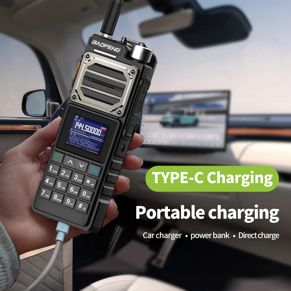 1PC Baofeng UV-25M Two Way Radio 10W Walkie Talky Long Range Type-C Charging AM FM NOAA Transmitter Handheld Wireless Woki Toki
