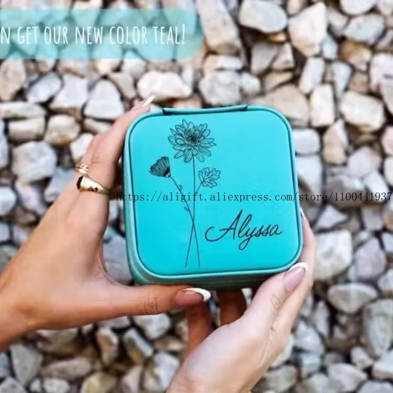 

Custom Logo Jewelry Storage Box for Earrings Necklaces Rings Personalized Jewelry Organizer