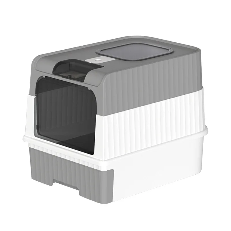 

OEM Top Seller Eco-Friendly Metal Pet Litter Box Easy Clean 20L Big Size Stainless Steel Cat Litter Pan Non-Slip Inner Space