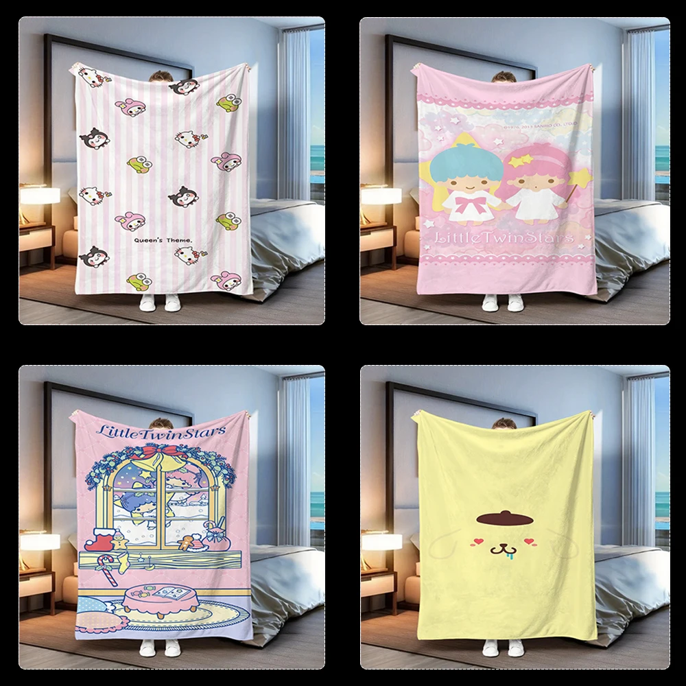 

Одеяло Hello Kitty & Friends, одеяло для обеденного перерыва, многофункциональное одеяло для гостиной, спальни, кемпинга и путешествий