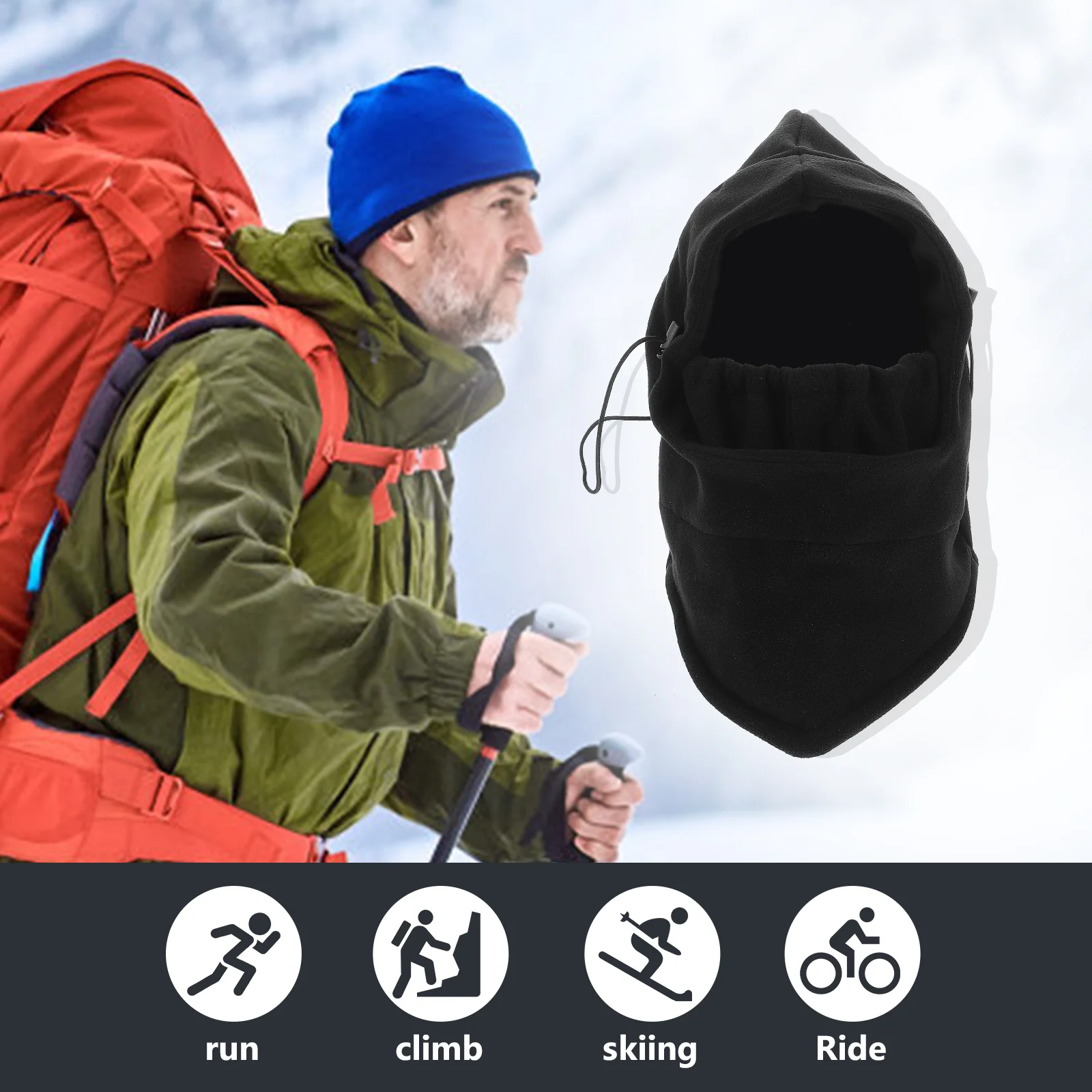 

Winter Riding Windproof Face Mask Durable Soft Fabric Neck Warmer Cycling Skiing Outdoor Sports Warm Face Guard
