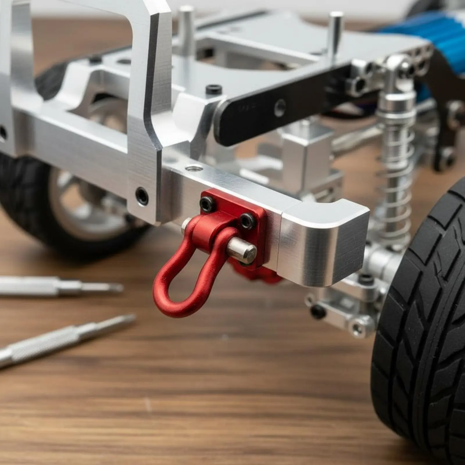 

1/12 Scale Metal RC Chassis Sturdy 1/12 Scale RC Chassis Frame Front and Rear Shaft Assembly Adjustable Link Rods for Modders