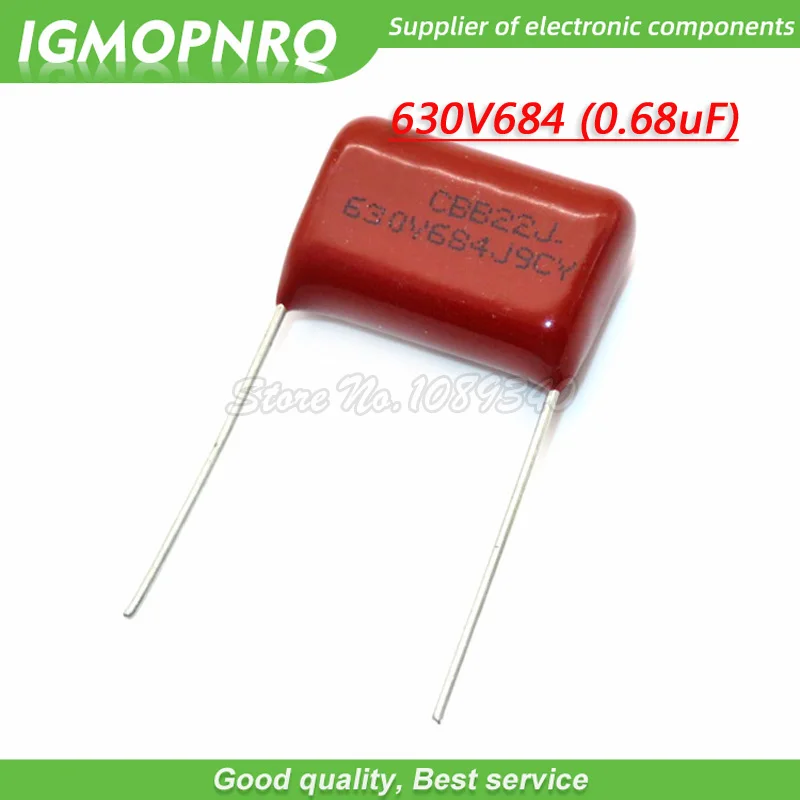 

10PCS 630V684J 0.68UF Pitch 20MM 684 630V 680nf CBB 630V684J-P20 Polypropylene film capacitor