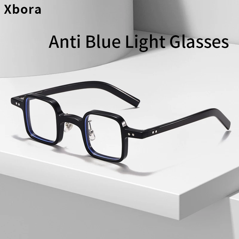 

Xbora High Quality Acetate Glasses Frame For Men Women Retro Square Frames Personality Trend Optical Prescription Glasses 63503