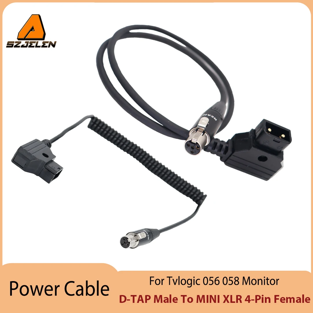 1PC D-TAP To MINI XLR 4-Pin Female Plug TA4F Power Cable For Tvlogic 056 058 Monitor Power Cord Spring Wire — купить у AliExpress WW