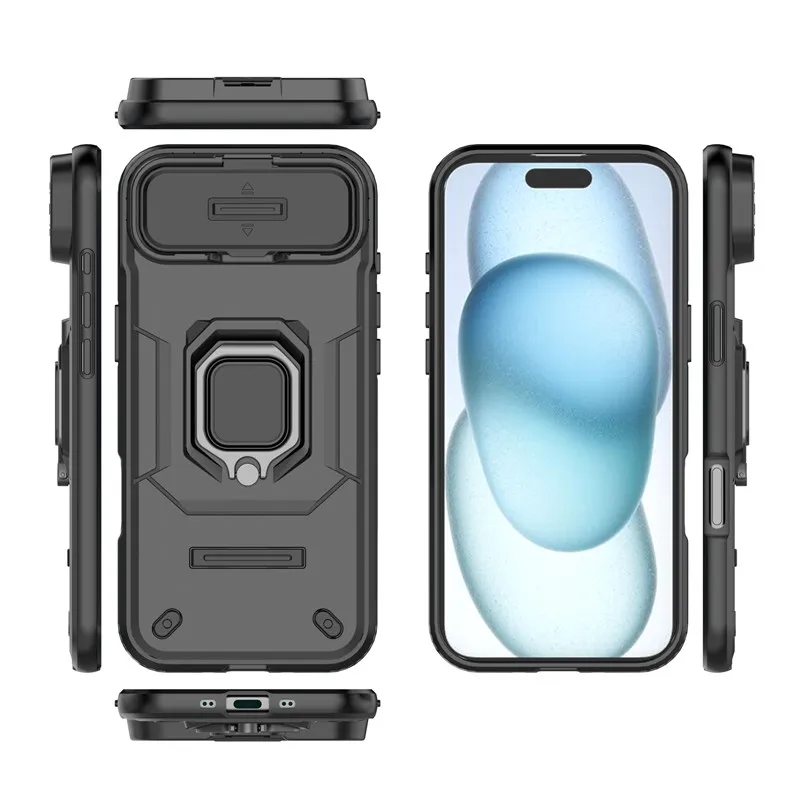 Voor iPhone 17 Air Case Slide Camera Telefoonhoesje Voor iPhone 17 Air iPhone 17 Pro Max Cover Armor PC Schokbestendige achterkant Cases