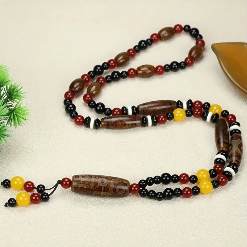 

Dzi Bead Tibetan Jewelry Agate Dzi Bead Men's and Women's Necklaces Sweater Chain Pendant Jewelry