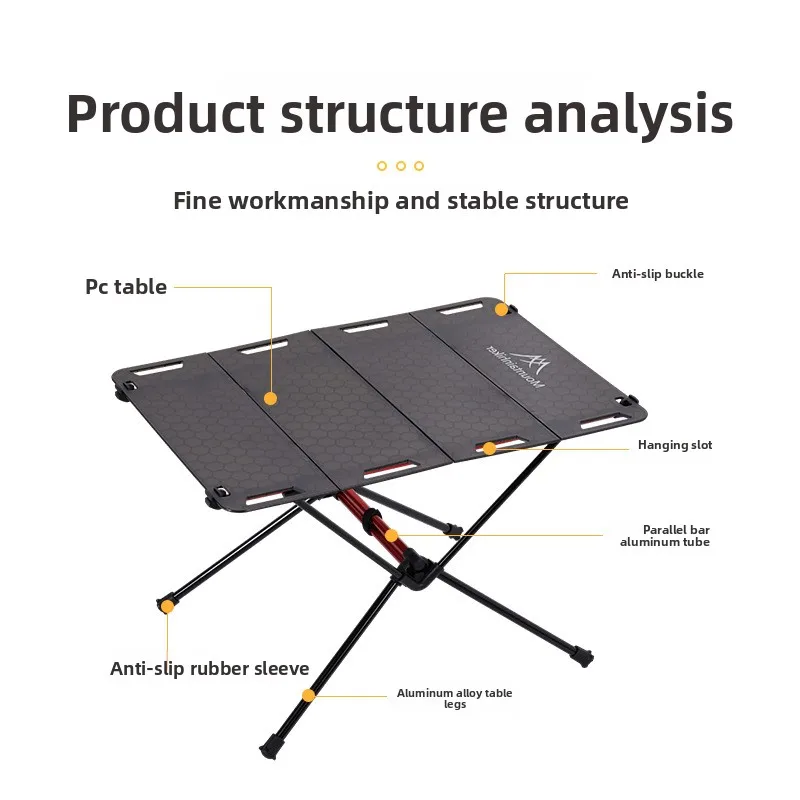 

Lightweight Aluminum Alloy Folding Table - Acrylic Top Portable BC Camping Equipment Tactical Table