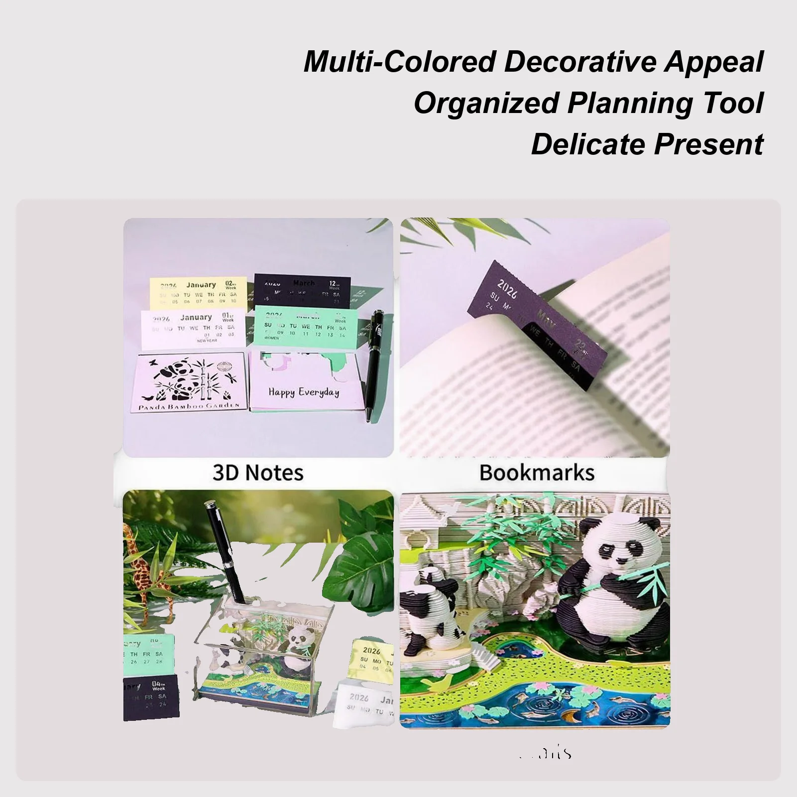 

3D Memo Pad 3D Calendar Memo Pad Tearable Paper Carving Art Craft For Desk School Home Living Room Bedroom Apartment Hotel