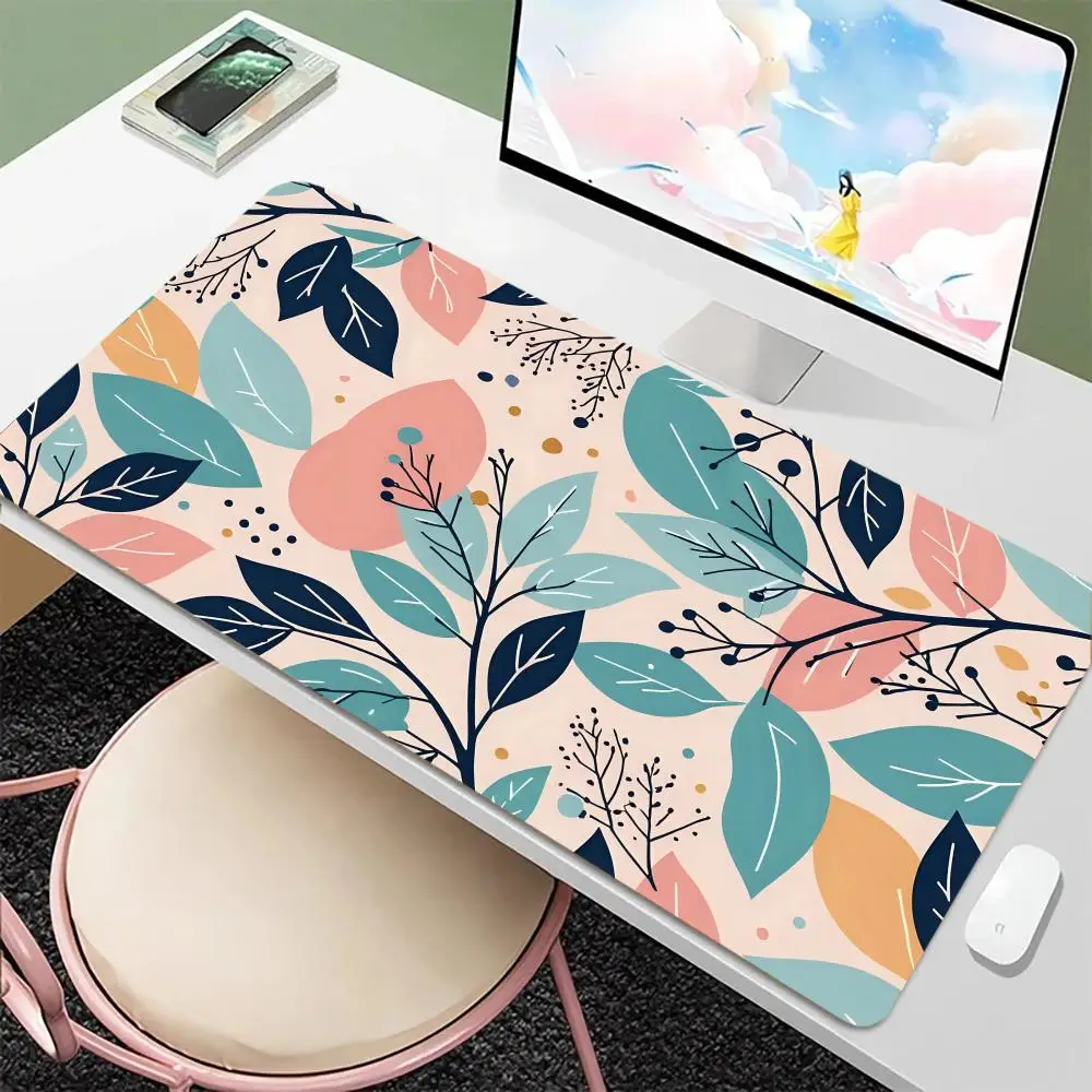 

Colorful Floral Pattern Mouse Pad Large Gaming MousePad HD Anti-Slip Rubber Desk Mat Gamer Office Computer Accessories Carpet