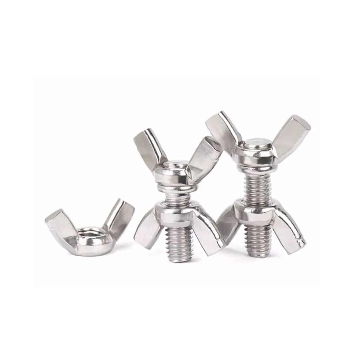 304 Stainless Steel Butterfly Screw And Nut Set/Yuanbao Hand Tightened Bolt M6M8