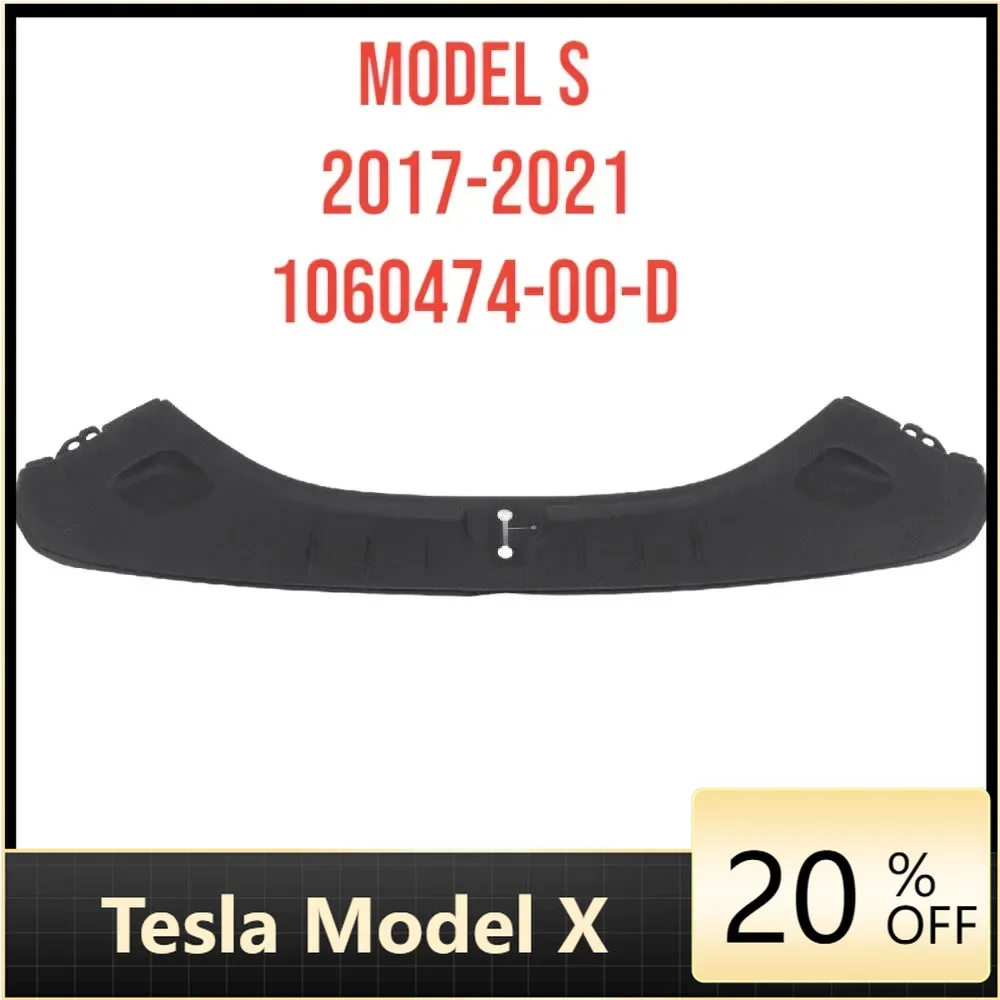 New！ For TESLA Model S 2017-2021 Frunk Lock Cover 1060474-00-D Front Bumper Lower Guard Board OEM Parts High Quality