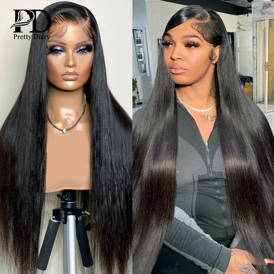 HD Lace Frontal Wig 30 36 Inch Straight Human Hair Wigs 220% 13x4 Transparent Lace Front Wigs 13x6 Human Hair Wigs For Women