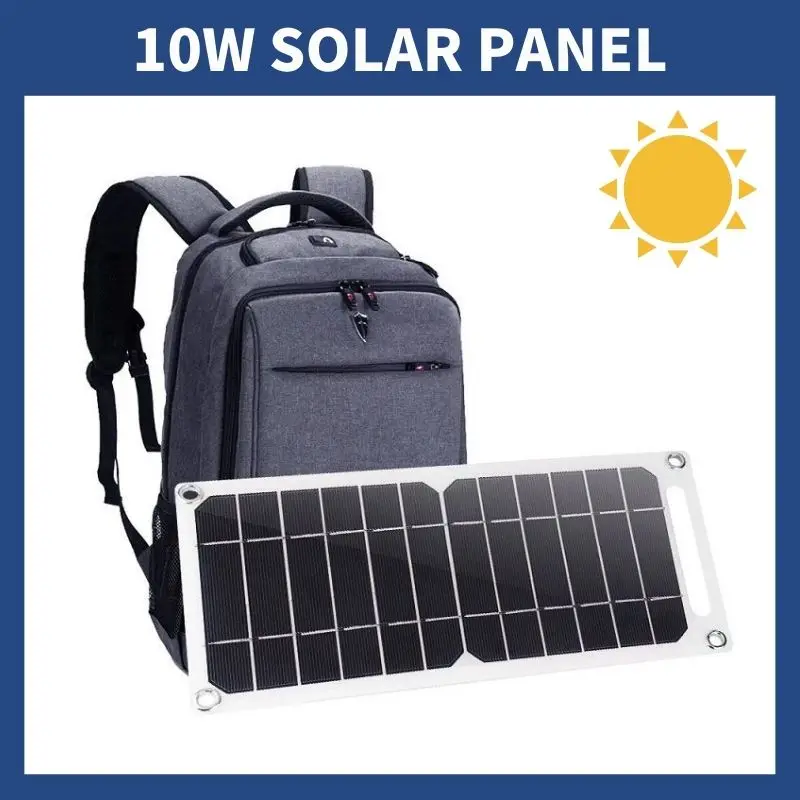 10w 5v portátil painel solar kit usb células solares carregador para outdroor telefone solar carregador de bateria acampamento sol power bank