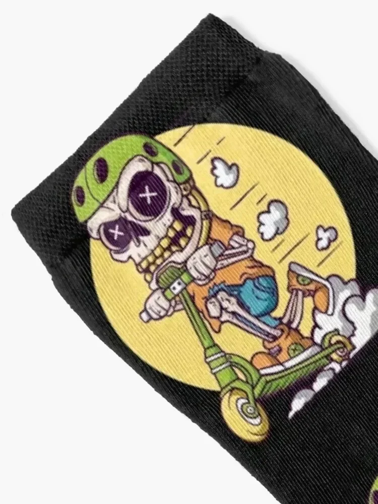 Skeleton kick scooter Socks designer brand Thermal man winter hip hop Non-slip Socks Women Men's