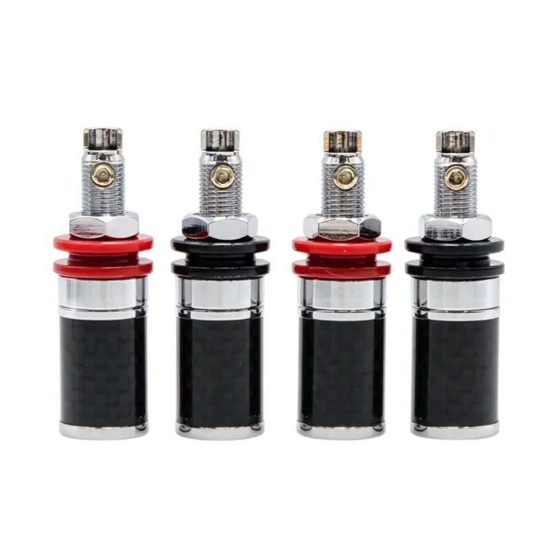 No Welding Black Carbon fiber Terminal Post Speaker Jack Speaker Terminal Connector Thermal Control Circuit Audio Terminal
