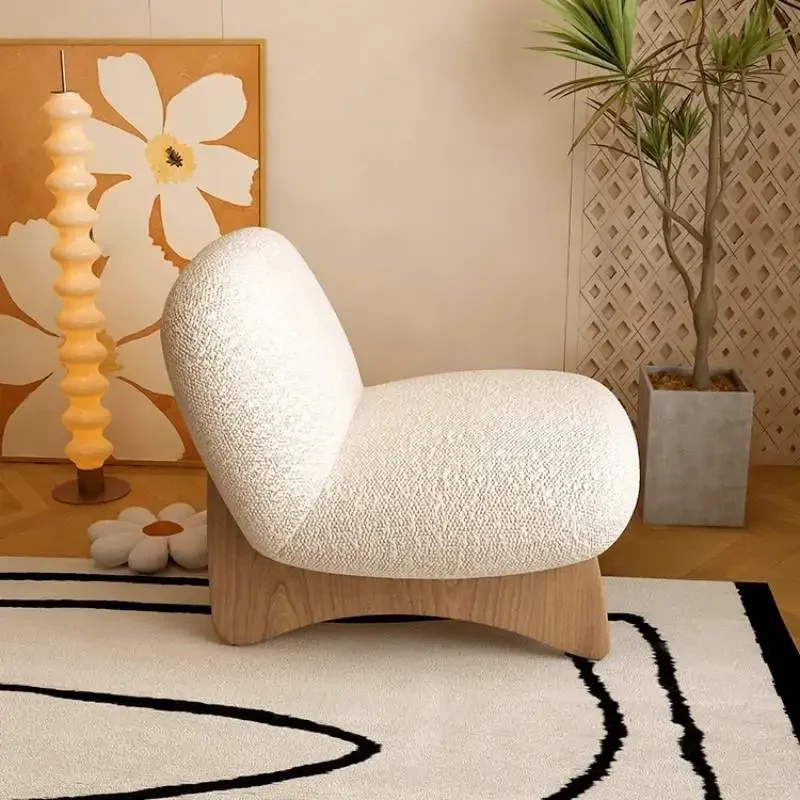 Sillones Modernos de Lujo para Sala de Estar, Color Beige, Estilo Bauhaus, Sillón Relax de Alta Calidad para Salón, Muebles para el Hogar