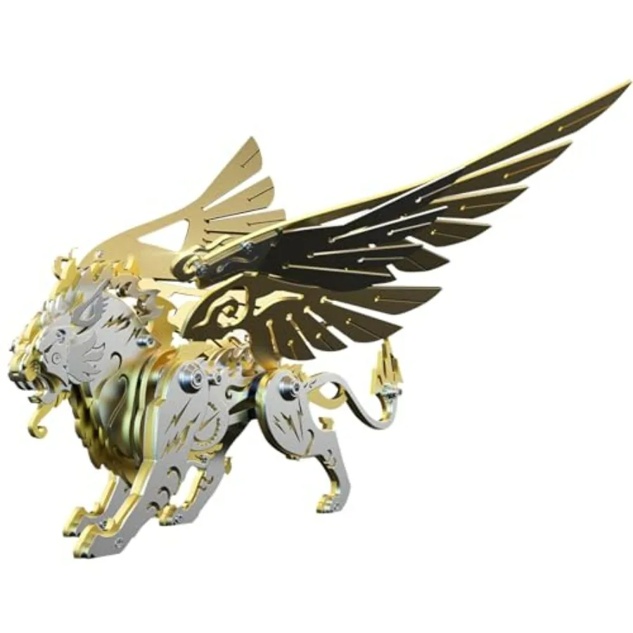 

3D металлические пазлы для взрослых: Механическая модель Золотого Белого Тигра из нержавеющей стали, наборы для сборки, украшения для дома, художественные поделки, подарки