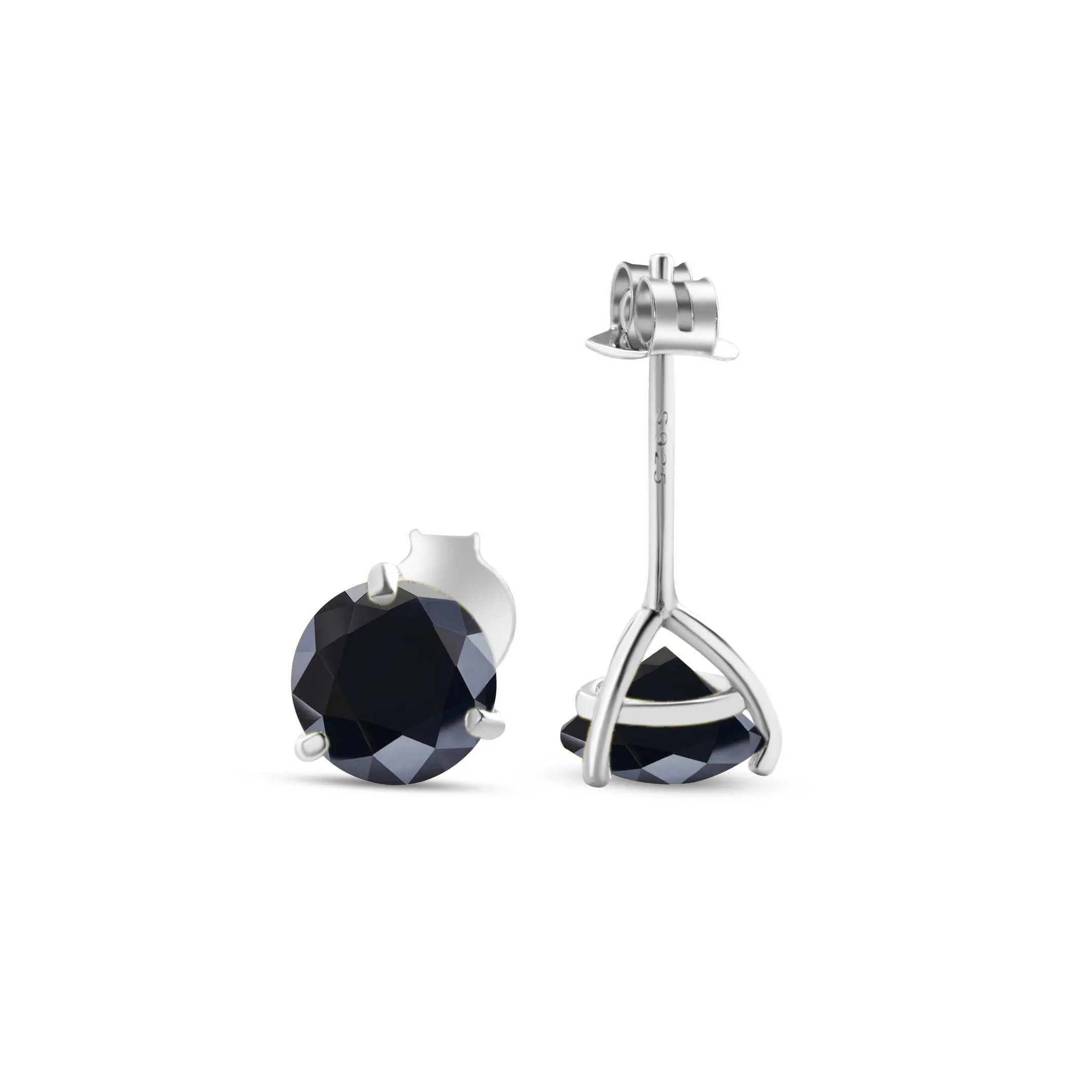 Pink Blue color Round Cut Moissanite Earring For Women Solid 925 Sterling Silver Stud Earrings VVS D Color GRA Certificate gift