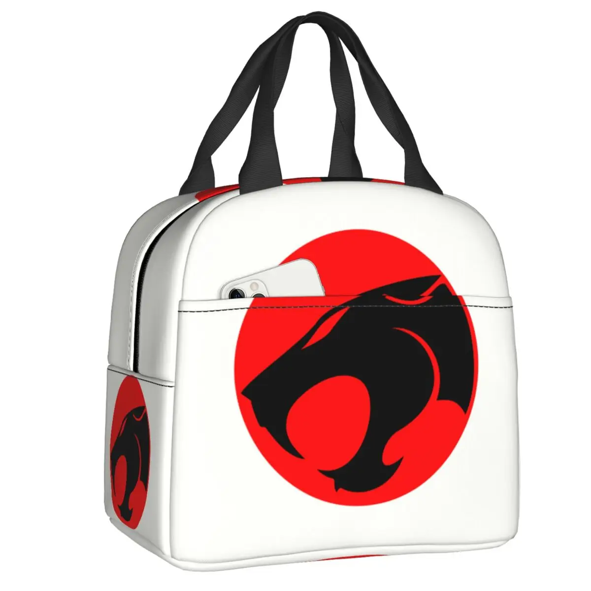 Custom Cartoon Anime Thundercats Insulated Lunch Bag for Women Waterproof Cooler Thermal Bento Box Office Work School