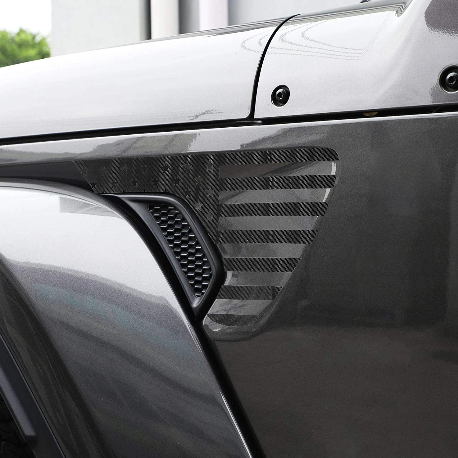 

2PCS American Flag Fender Vent Decal Sticker for 2018-2021 Jeep Wrangler JL JK JLU Gladiator JT For Jeep Wrangler Accessories