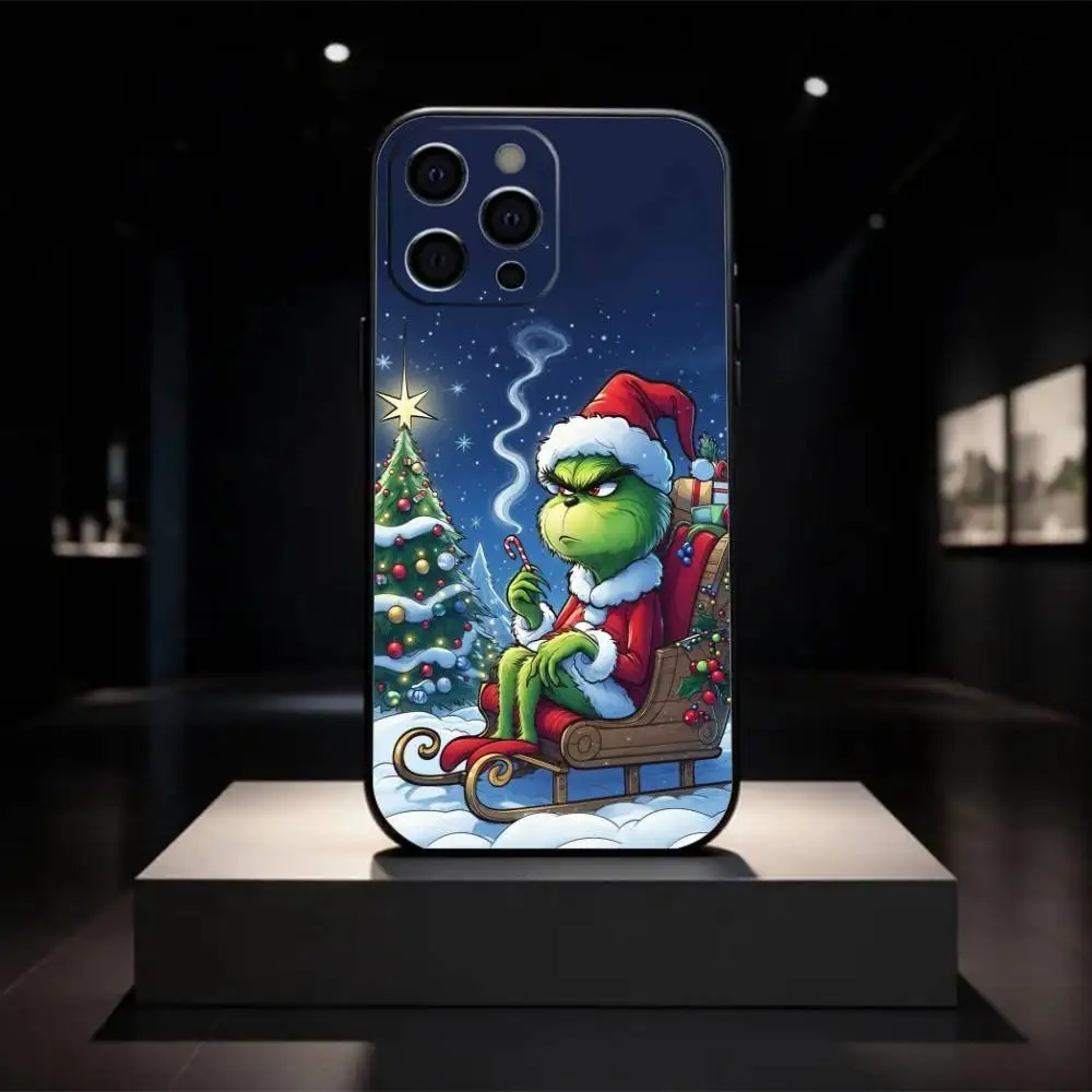 C-Christmas G-Green M-Monsters جراب هاتف سيليكون ناعم لهاتف آيفون 17 16 15 14 13 12 11 X XR Plus Pro Max Plus #5