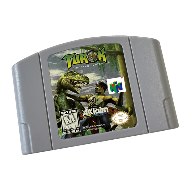 N64 games Cartridge -Turok Dinosaur Hunter NTSC  And PAL Version Retro Games reconstructed