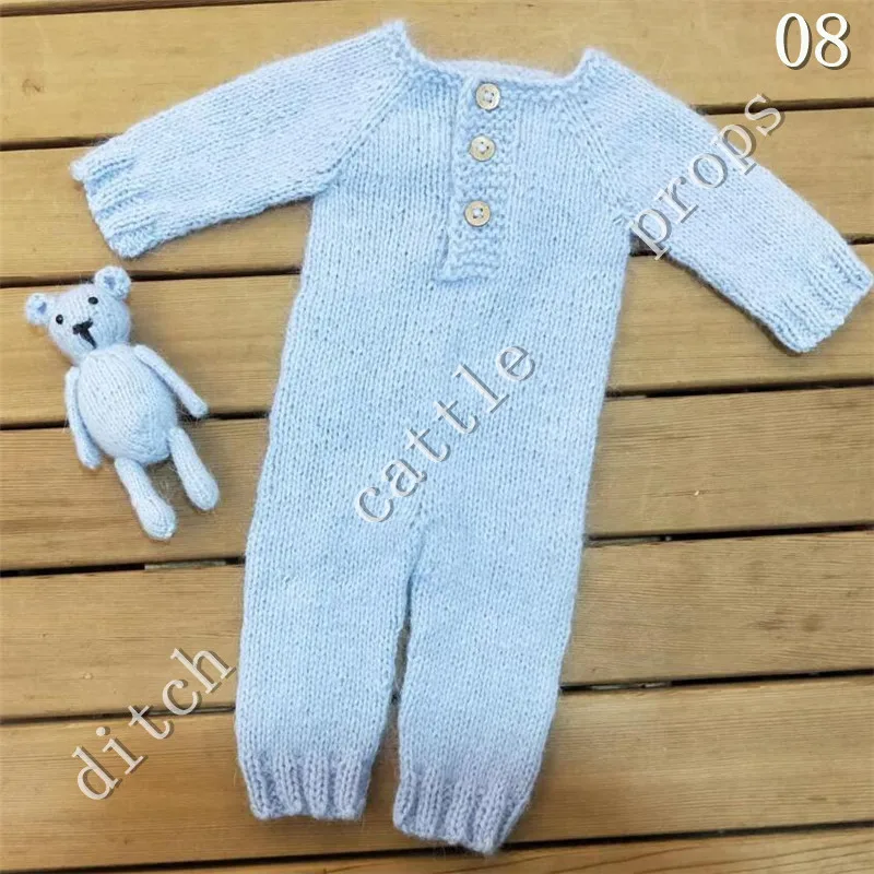 Newborn Photography Props Pants Climbing Clothes Handmade Knitted Mink