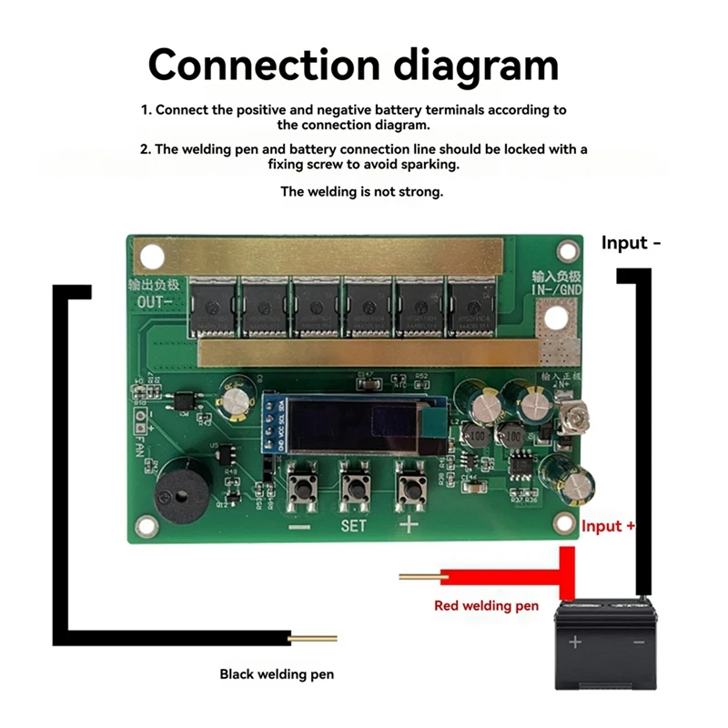 ABPQ-12V Spot Welder Module With Welding Pen Intelligent Spot Welder Control Board Set For Lithium Battery 18650
