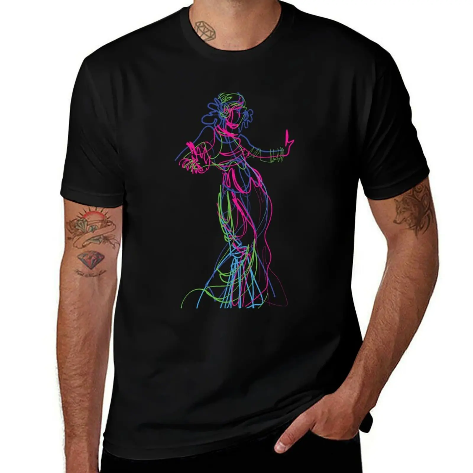Футболка Tribal Fusion в стиле Flower Power для танцев живота, устойчивая к выцветанию, повседневная футболка