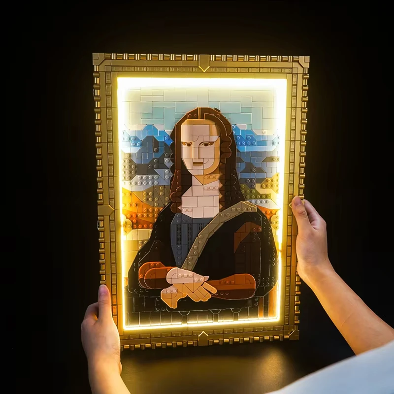 DIY Mona Lisa Building Blocks – World Famous Painting Replica,Bricks Kit,Iconic Smile and Landscape Background, Perfect for Gift view 3
