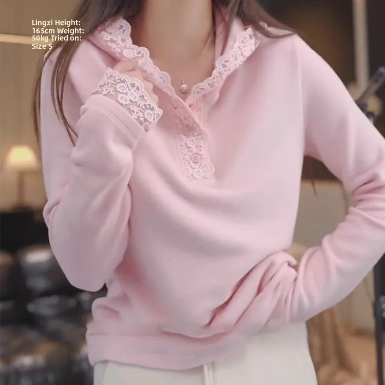 

Розовая двусторонняя флисовая толстовка с капюшоном для женщин, осенне-зимняя, с длинным рукавом, для ношения как под одеяние, так и поверх одежды, универсальная длинная кофта