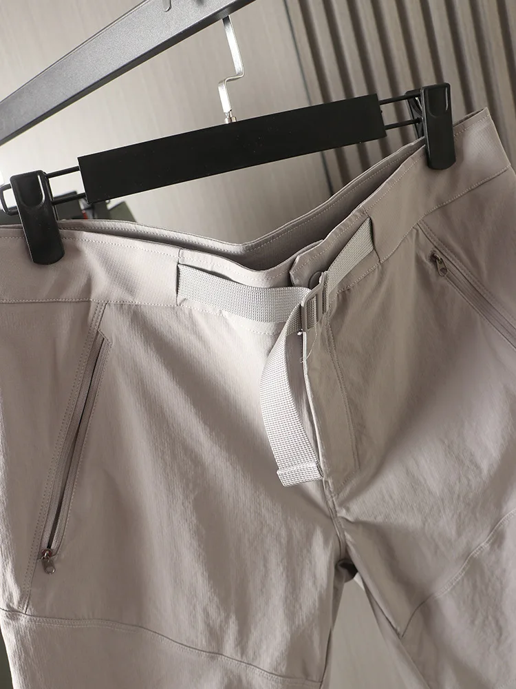 Urban Office Casual Shorts Summer Men's Outdoor 3D Cut Breathable Quick Drying Comfortable Soft Sports Shorts Adjustable Belt