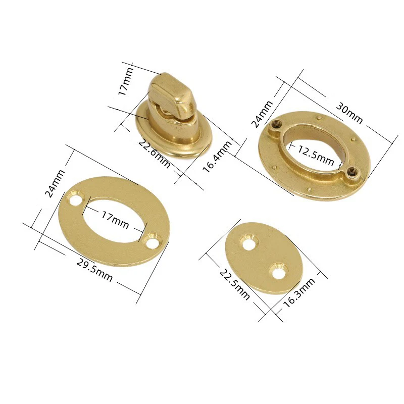 1x Brass Bag Turn Lock Clasps Oval Shape Closure buckle Leather Craft Women Bag Purse Handbag Shoulder Closure DIY Accessories