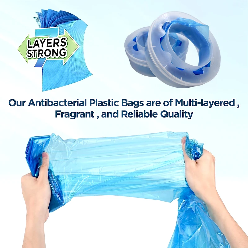 Diaper Pail Replacement Bag Garbage bag Compatible with Tommee Tippee Sangenic Simplee and Twist&click and Sangenic Tec Pail view 3
