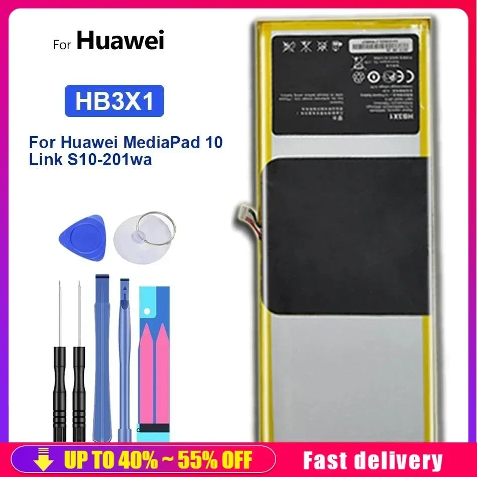 Replacement Rechargeable Battery HB3X1 For Huawei MediaPad 10 Link S10-201wa Media Pad 10Link S10 201wa Tablet Portable Battery