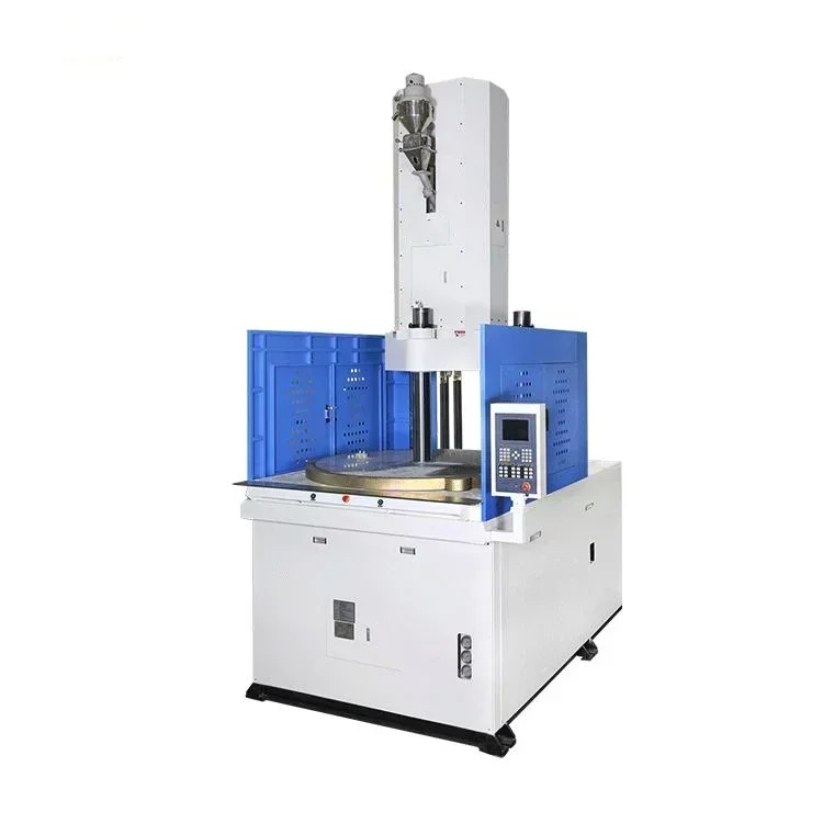 Good Quality 15 Tons double working station USB-C type-c cable wire plastic shell vertical plastic injection molding machine