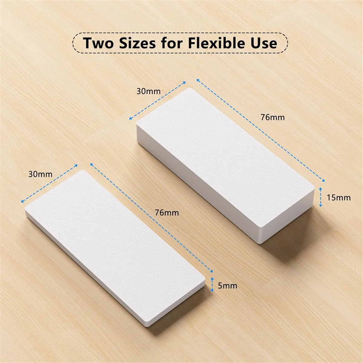 ABZV-20 Almohadillas para muebles, topes de cabecero de espuma EVA para pared, 10 unidades (15 mm de grosor) + 10 unidades (5 mm de grosor) Protector de pared