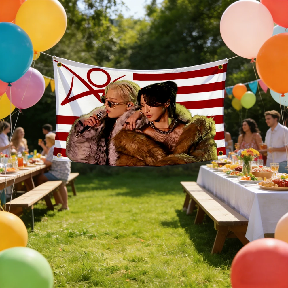 A-Ateez Matz Ao3 Ship Flag Banner Hongjoong Seonghwa Kpop Flag Gift Ideas Atiny Birthday Gift Tapestry Indoor Outdoor Decor