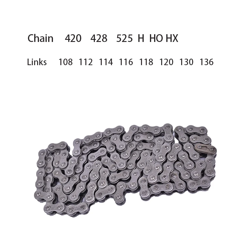 420 428 520 525 Oil Seal Chain 108 112 114 116 118 120 130 136 Links for Dirt Bike ATV Quad MX Enduro Motard Motorcycle Chains