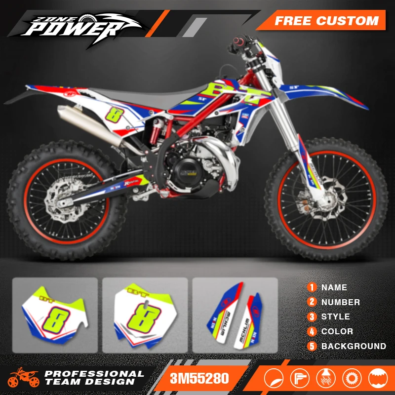 Powerzone Custom Backgrounds Graphics Decals Sticker Kits for Beta Xtrainer 150 200 250 300 400 450 2020 2021 2022 02