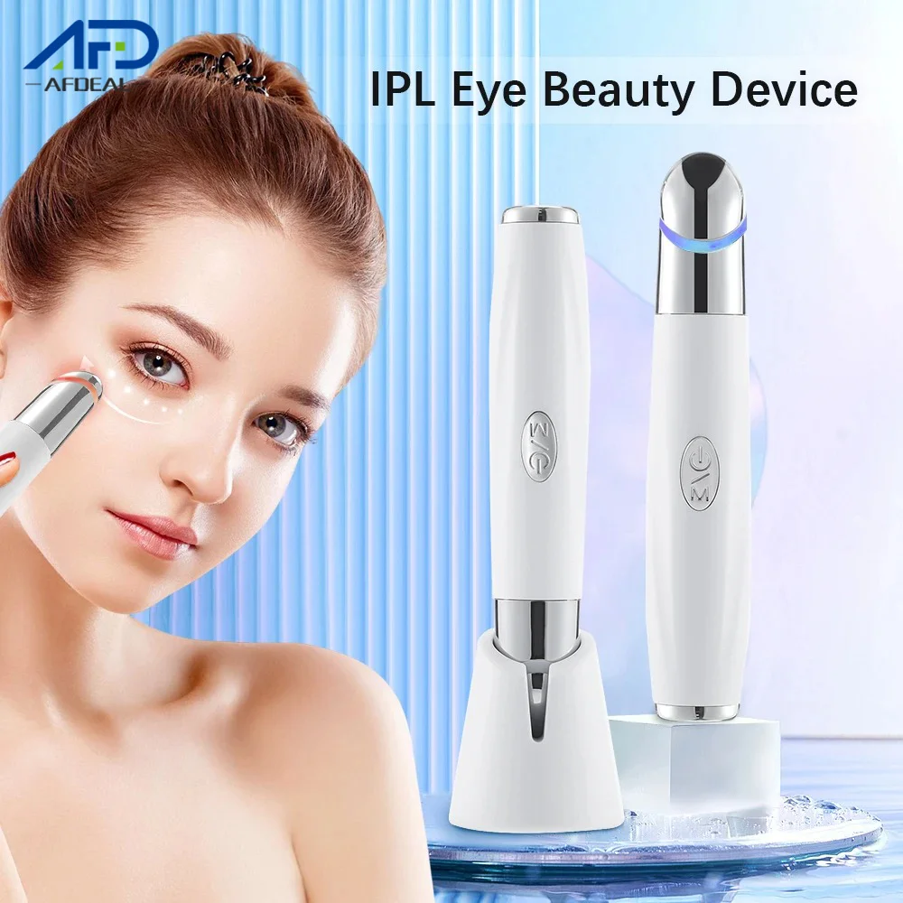 جديد IPL الاهتزاز العين مدلك مكافحة دائرة داكنة الضوء الأزرق المضادة للتجاعيد قلم تدليك العين الساخن ضغط جهاز العناية بالجمال #1