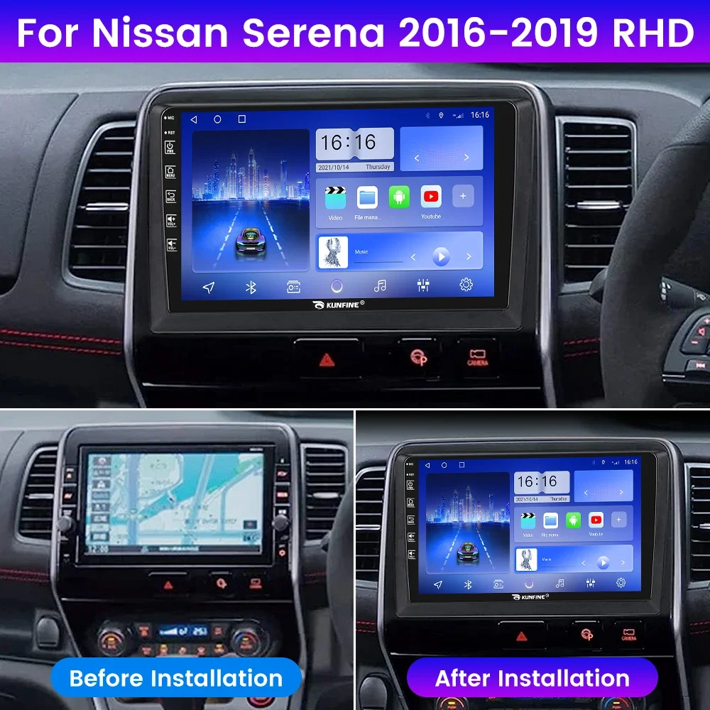 Android Car Radio For Nissan Serena 2016-2019 Car Stereo 2Din Octa Core GPS Navigation Player IPS Screen Carplay Android Auto