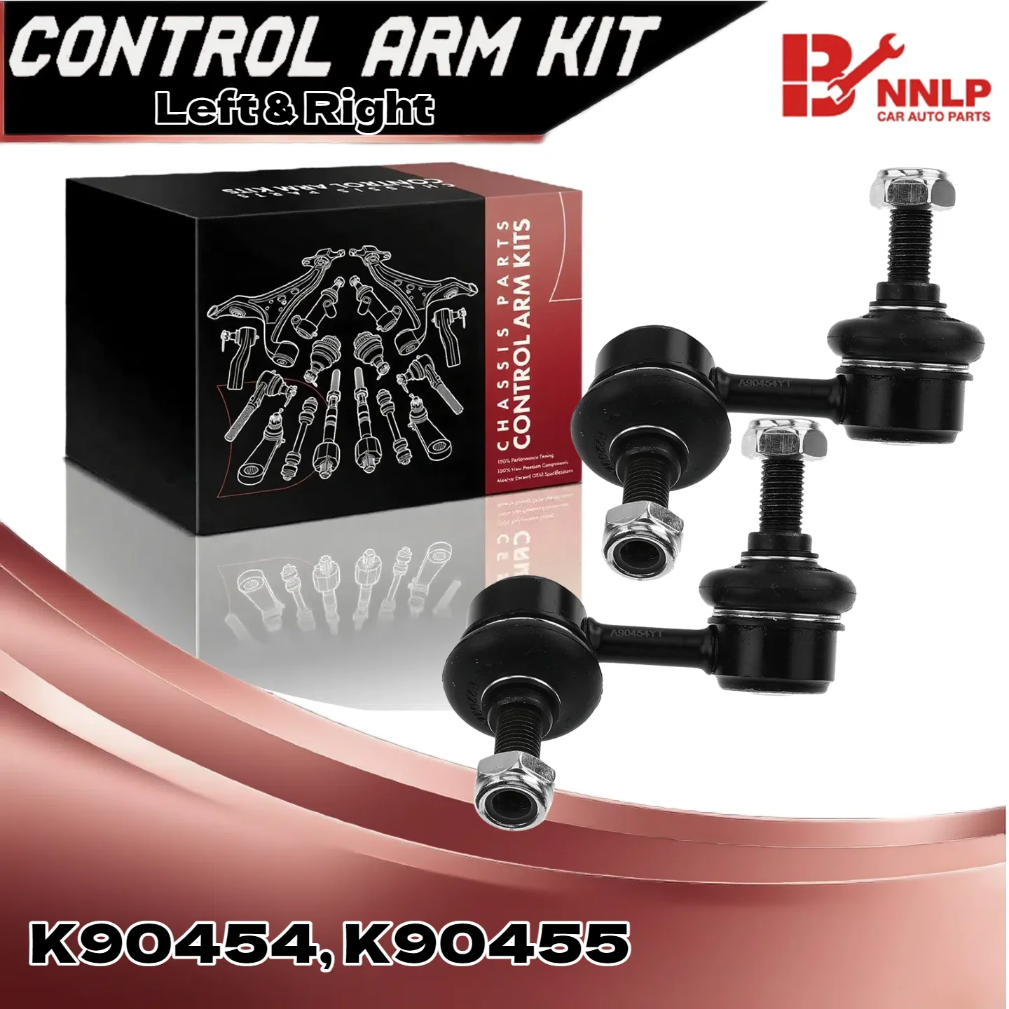 

2PCS Front Stabilizer Sway Bar Link Kit for Honda CR-V/Civic/Element Acura EL/RSX OE: 51321-S5A-003, 51321S5A003, 51321-SCV-A91