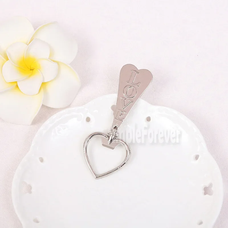 100pcs LOVE Bottle Opener Key Wine Opener Heart Shape Beer Bottle Opener Wedding Favor Gift